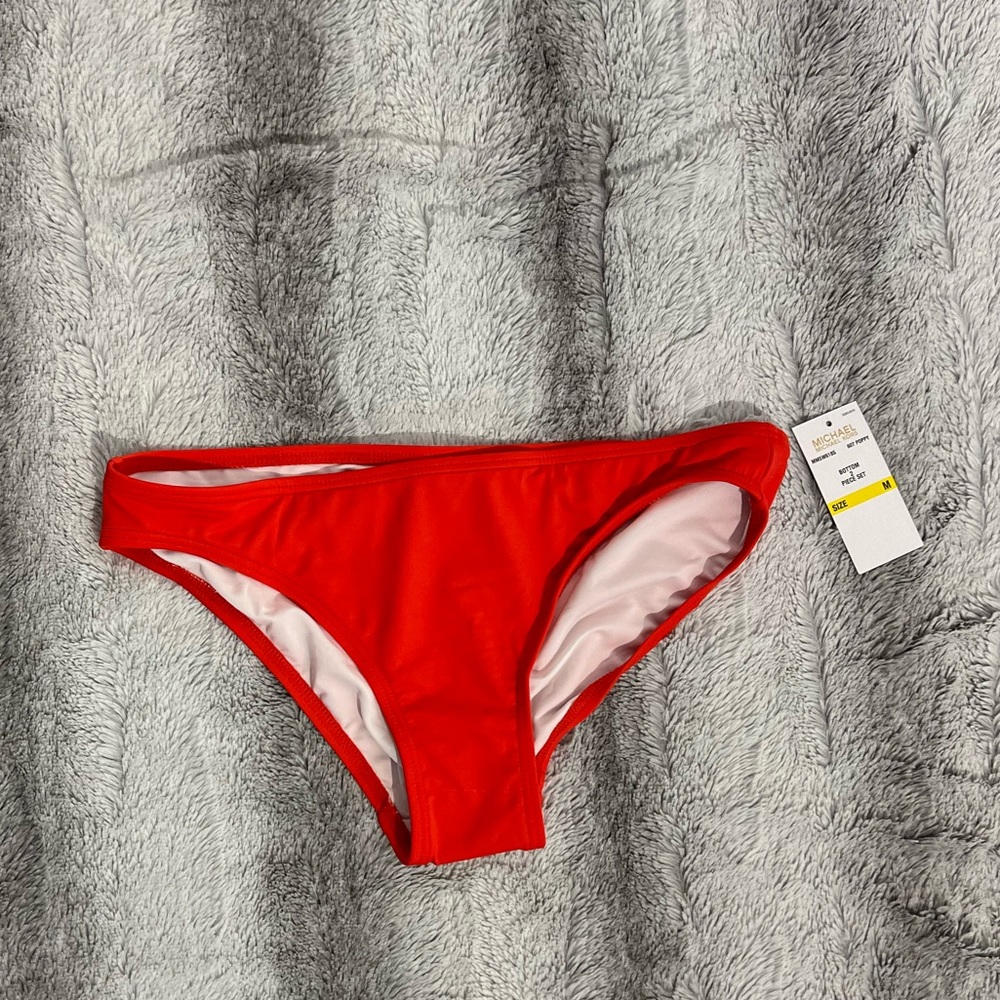 Michael Kors bikini bottom size med NWT red coral